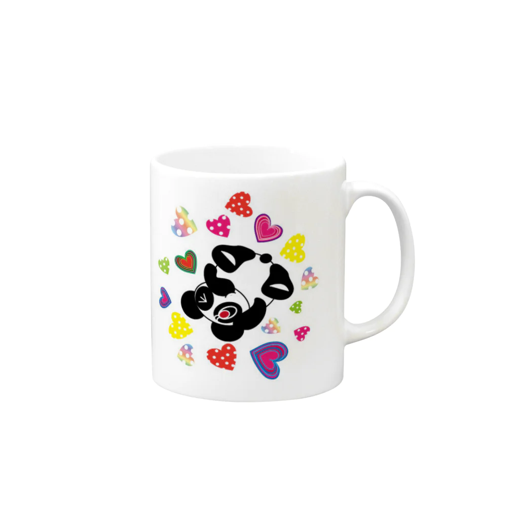 sparklerEのゴロンあにまる(パンダ) Mug :right side of the handle