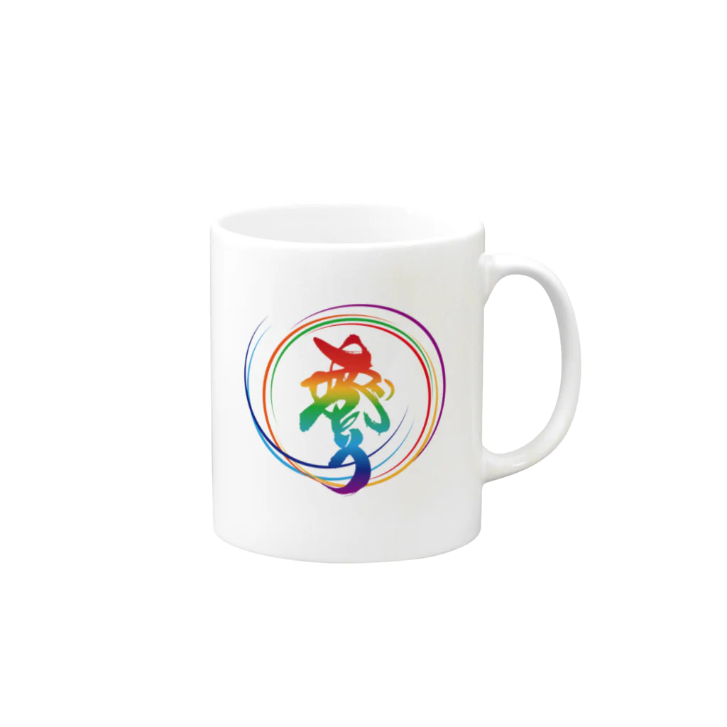 Team Sadahiro 公式 グッズショップのTeam-S. 鶏「夢ありがとう」 Mug :right side of the handle