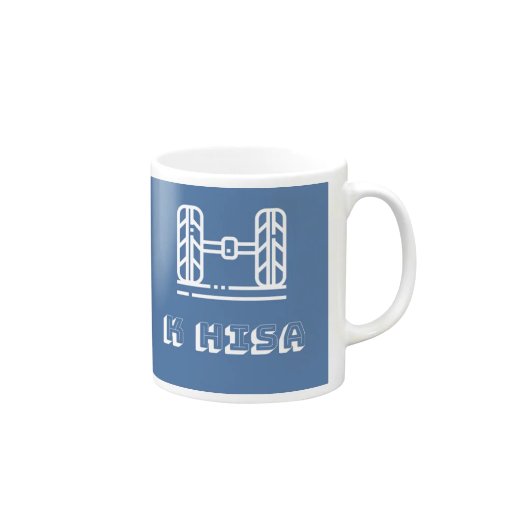 k-hisaのk sisa　ロゴ Mug :right side of the handle