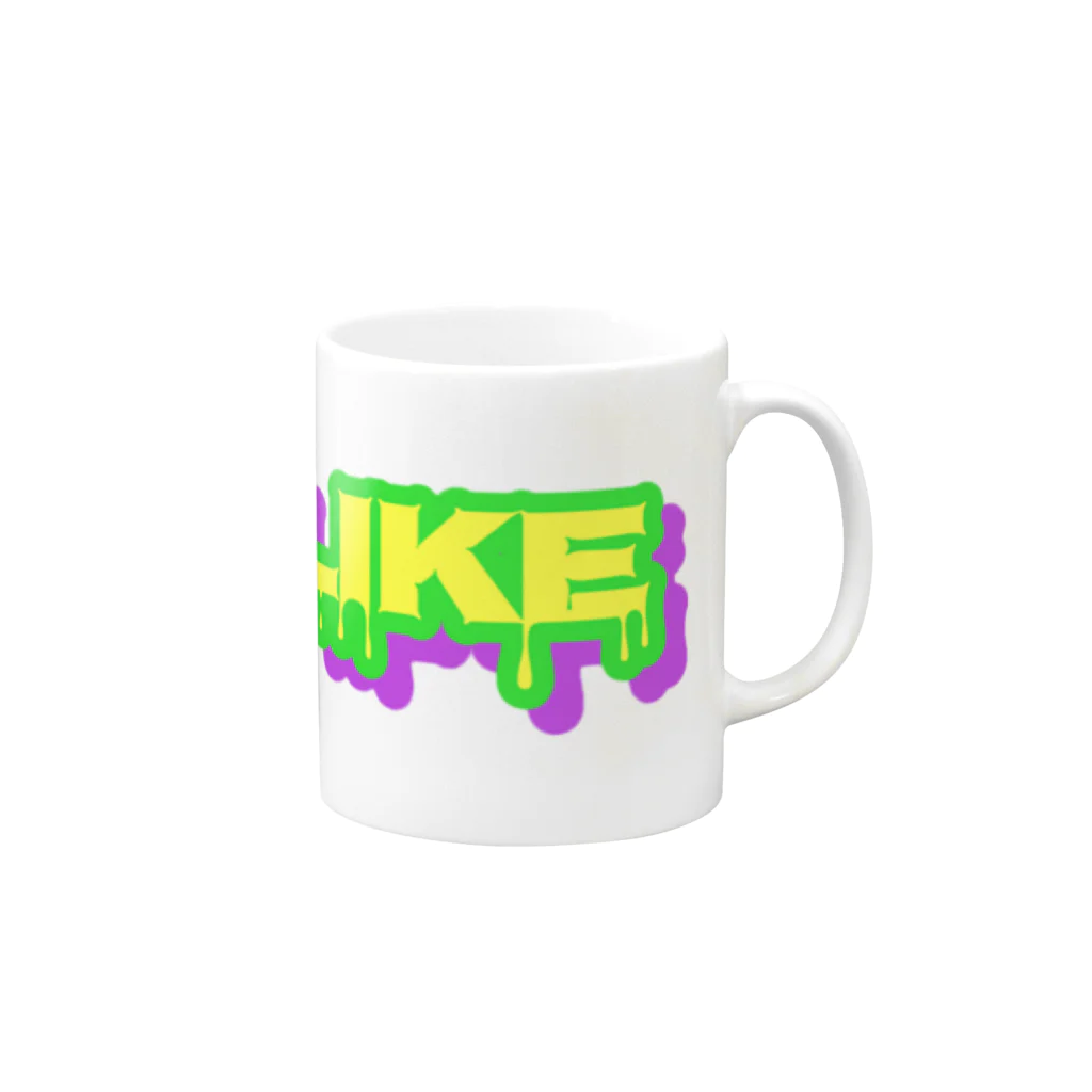 JIN THE GREENのNEW LIKE ロゴ[ホラホラ] Mug :right side of the handle