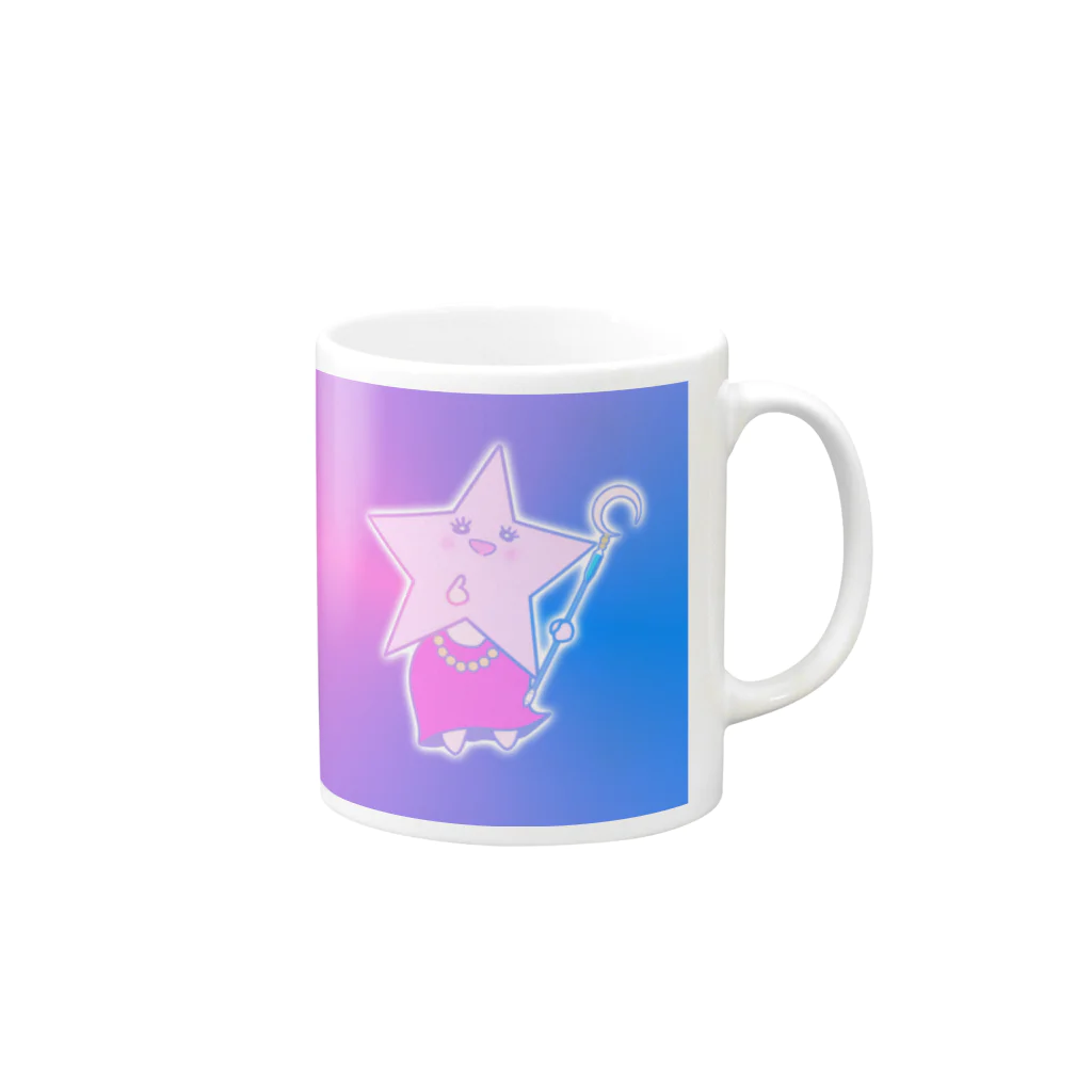 さきまるらんどの星しゃん⭐︎ Mug :right side of the handle