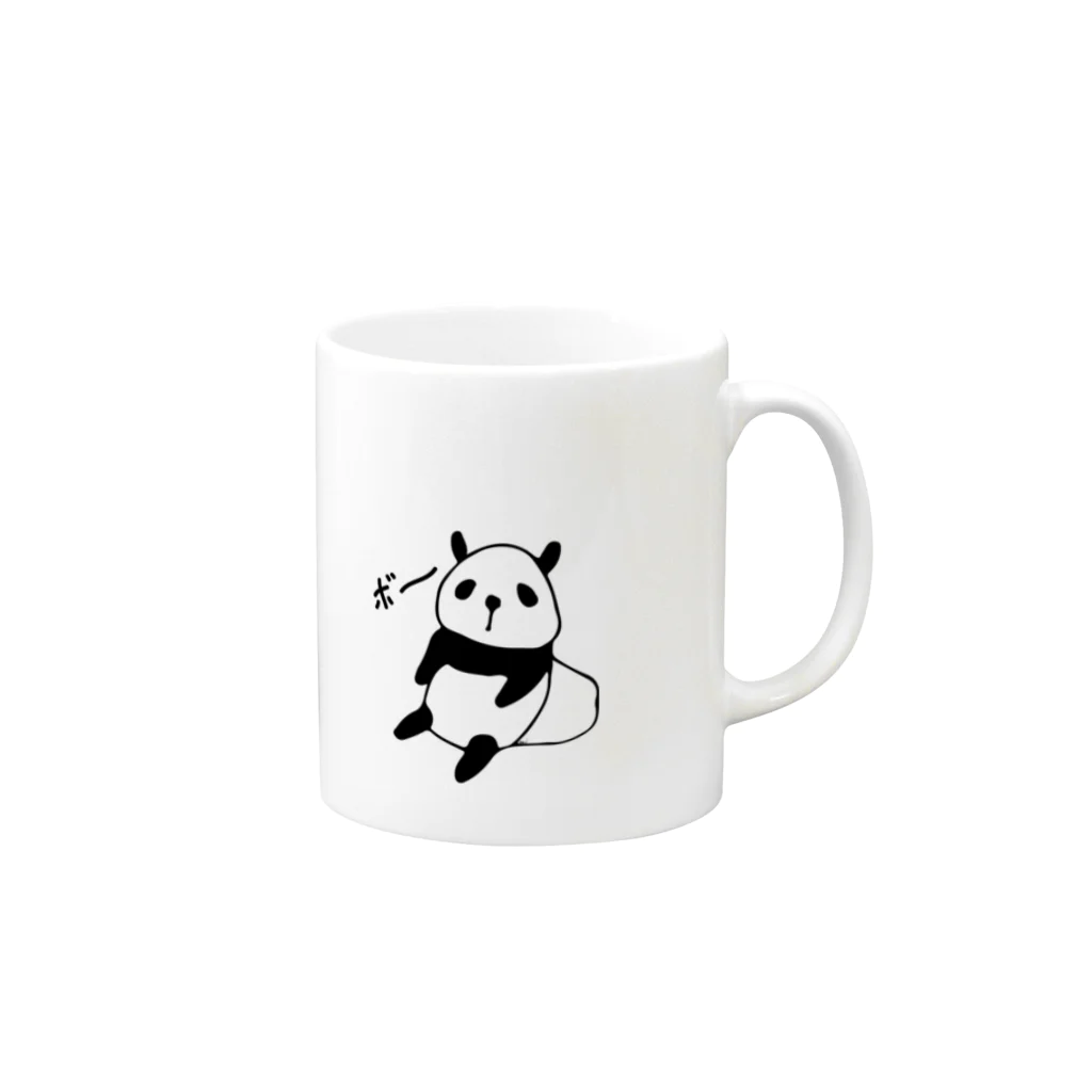 PANDA Mのボーとパンダ Mug :right side of the handle