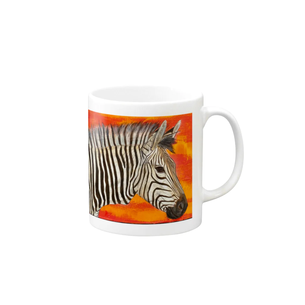 Yoshimi art works のZebra マグカップの取っ手の右面