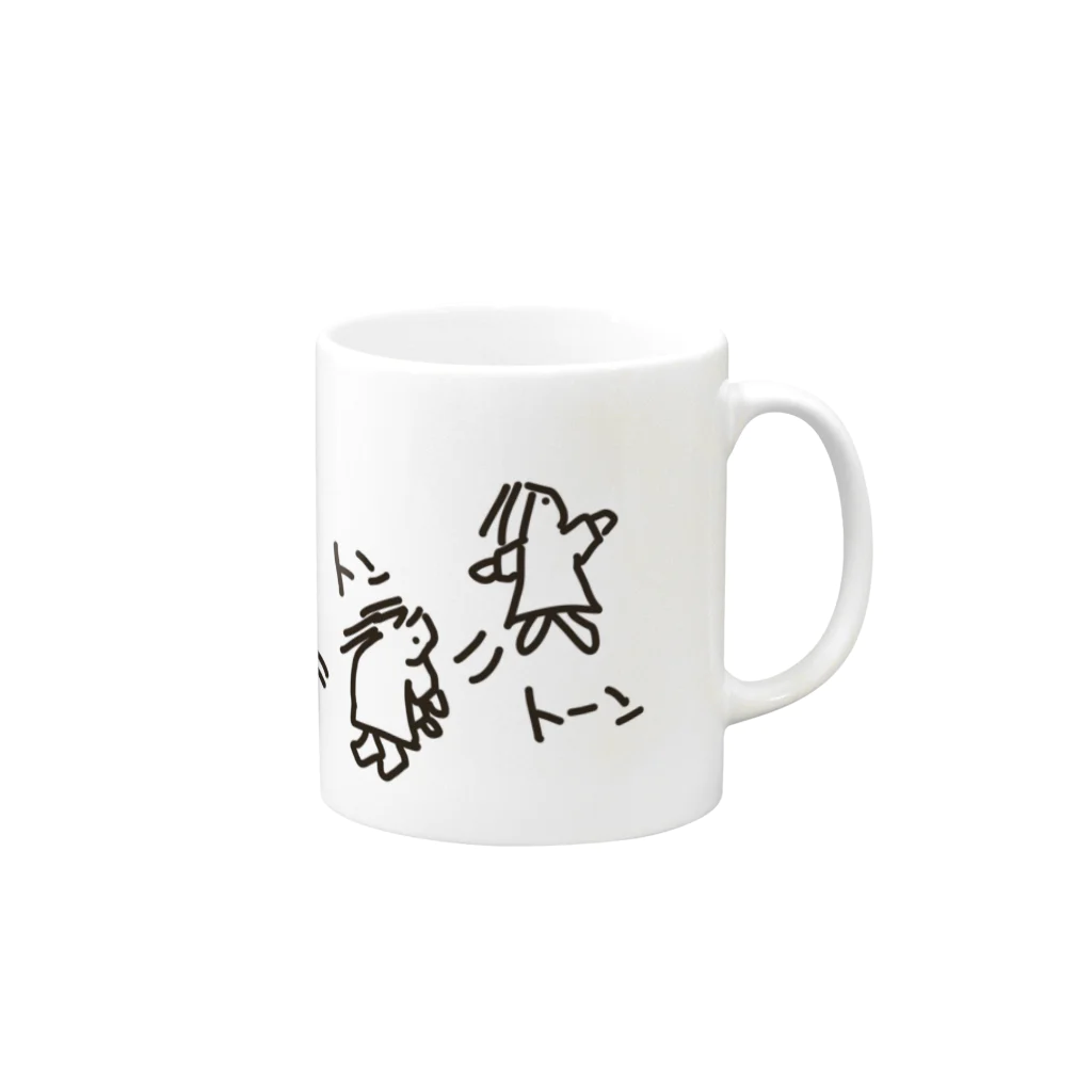 のののらくがきのトントコトントントーン Mug :right side of the handle