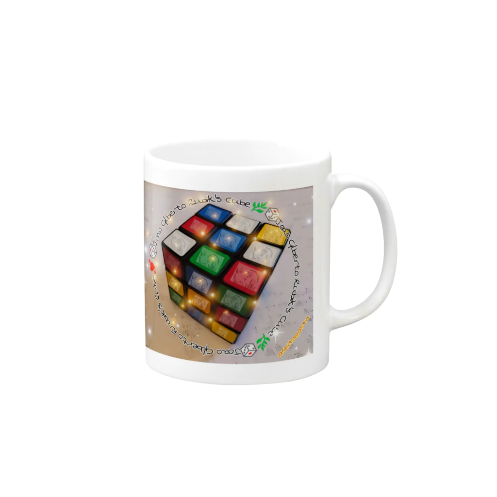 💓ashitapasta shopの🎲 Joao Gilberto's Rubik's Cube マグカップの取っ手の右面