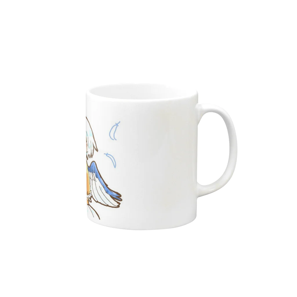 そっぽを向くのファノット Mug :right side of the handle