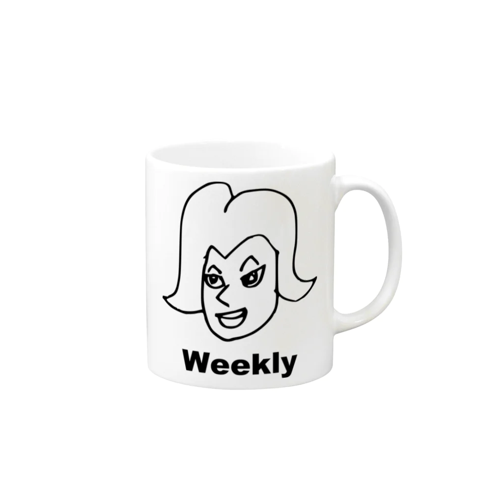 よかとロックのweekly magazine Mug :right side of the handle