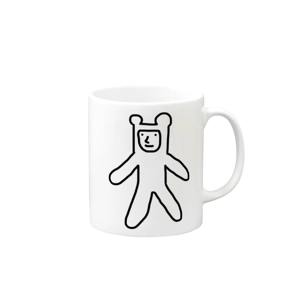 きりん　たかひろのクマさん Mug :right side of the handle