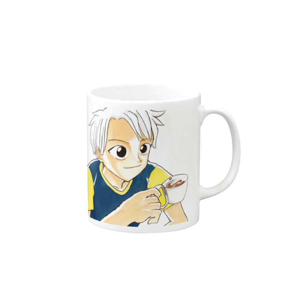 リュカ・ベンガル【Go to the IreneTown】next飛べ!!アミィ少佐（不思議な１週間のコーヒーブレイク少年 Mug :right side of the handle