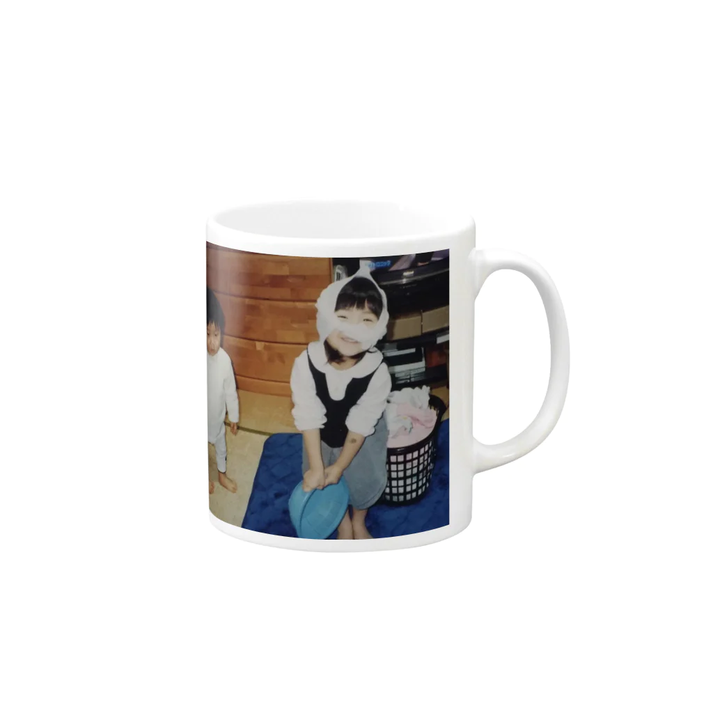 Kﾏみの幼少期　ちぃみぃち Mug :right side of the handle