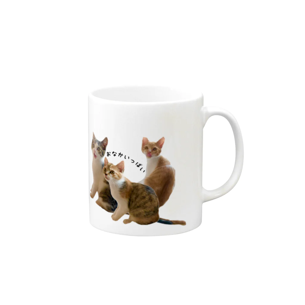 shisyu工房の子猫 おなかいっぱい Mug :right side of the handle