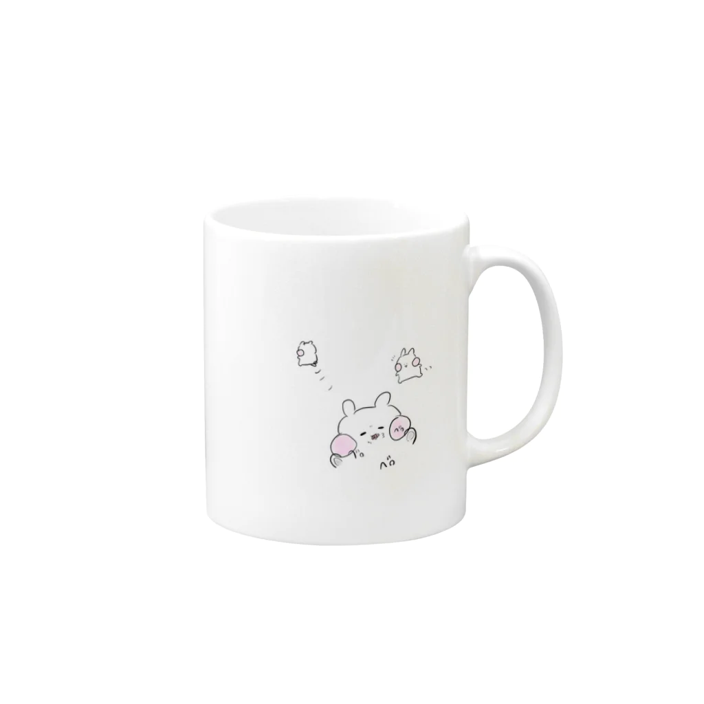 ときめきの魔女まっぴーのべろべろファンサうさぎういるす Mug :right side of the handle