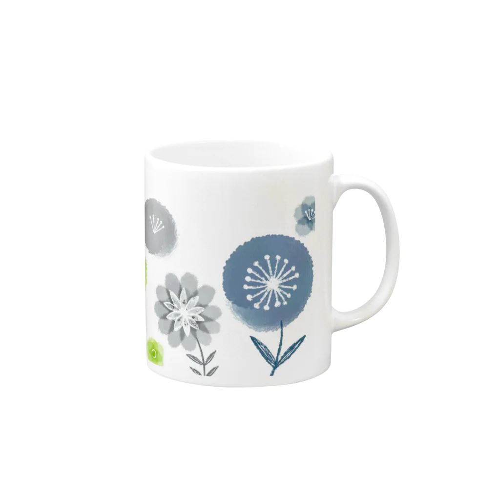 Risa-Artの和モダンな草花 Mug :right side of the handle