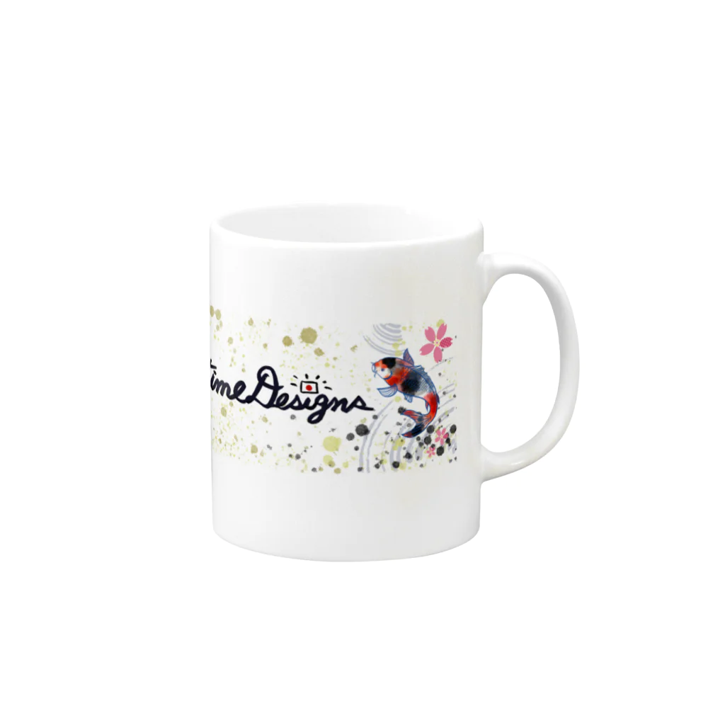 Metime Designs ☆ みぃたいむデザインのみぃたいむ☆ロゴグッズ Mug :right side of the handle