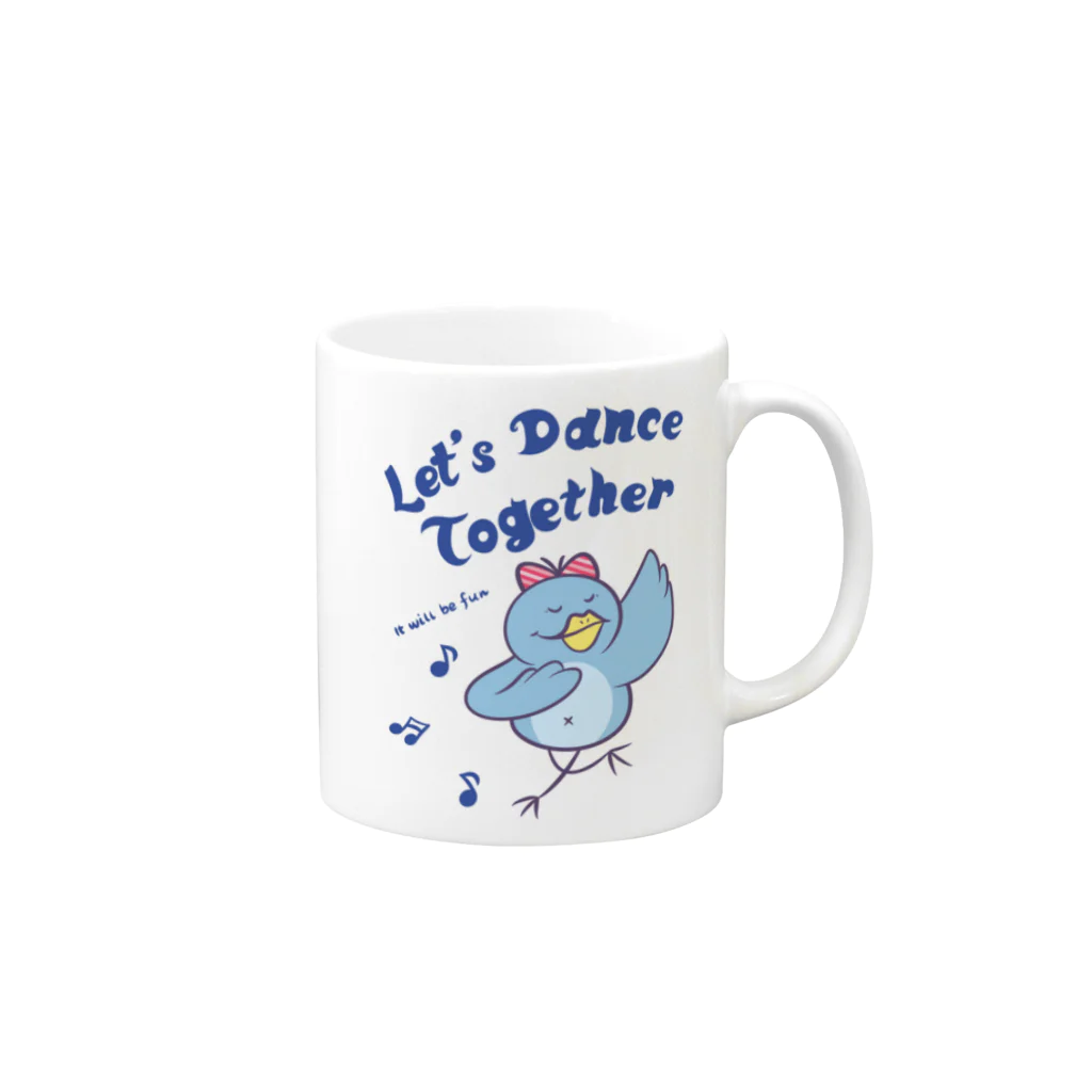  Millefy's shopのLet’s Dance Together マグカップの取っ手の右面