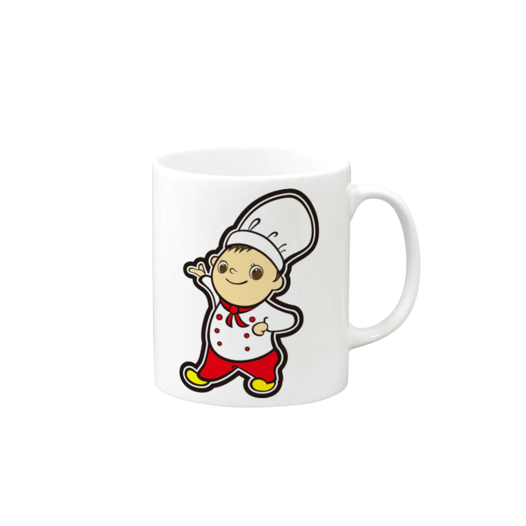 plusworksのコックさん　Ver.2 Mug :right side of the handle