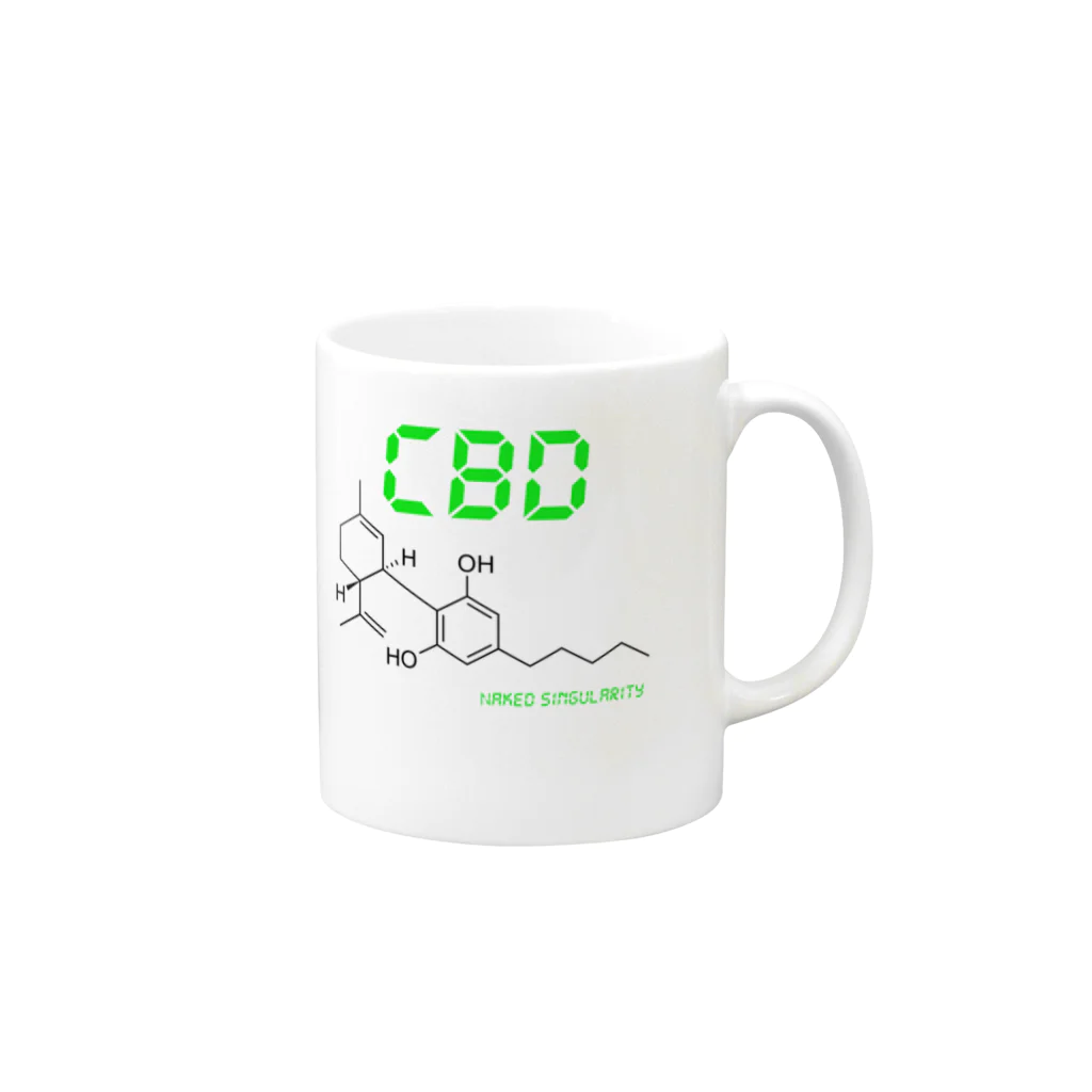 はだかのとくいてんのCannabidiol Mug :right side of the handle