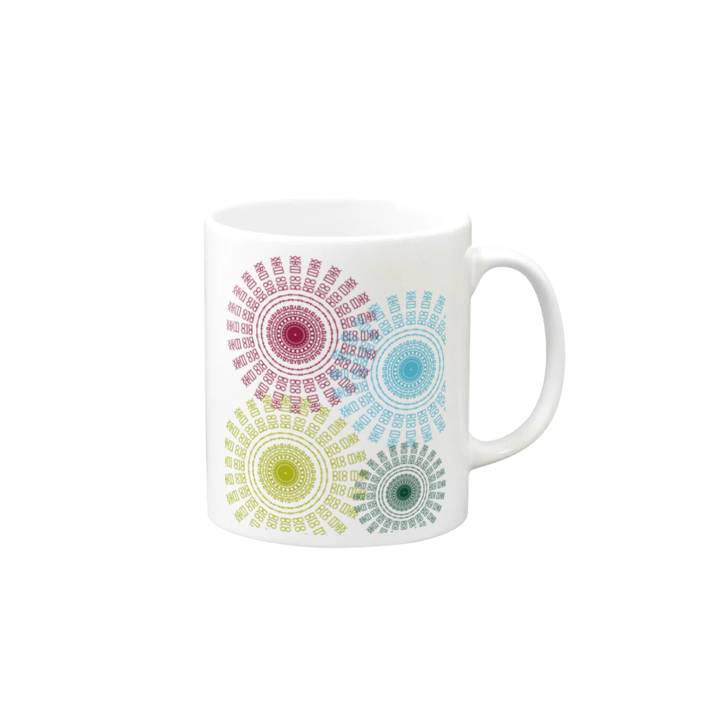 Contemporary　ArtのMandala pattern Mug :right side of the handle