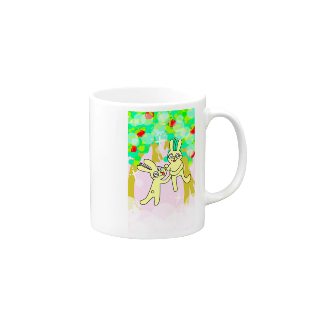 うさぎのプラトニック・ラブ Mug :right side of the handle