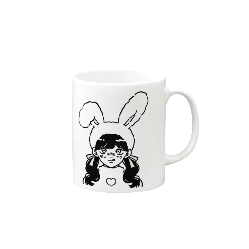 𝙖𝙨𝙝𝙚  -shop-のうさちゃん🐰 Mug :right side of the handle