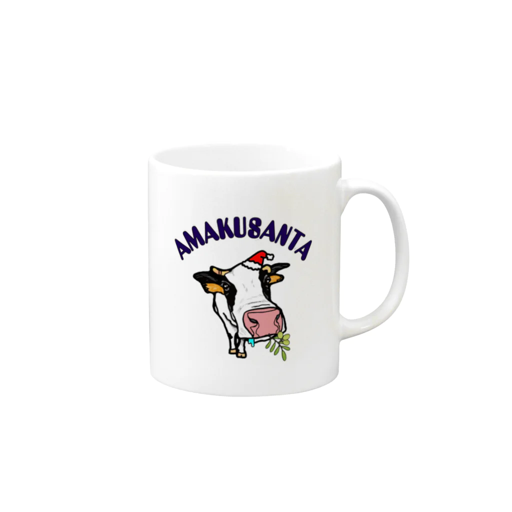 AMAKUSANTAのAMAKUSANTAのオリーブTシャツ Mug :right side of the handle