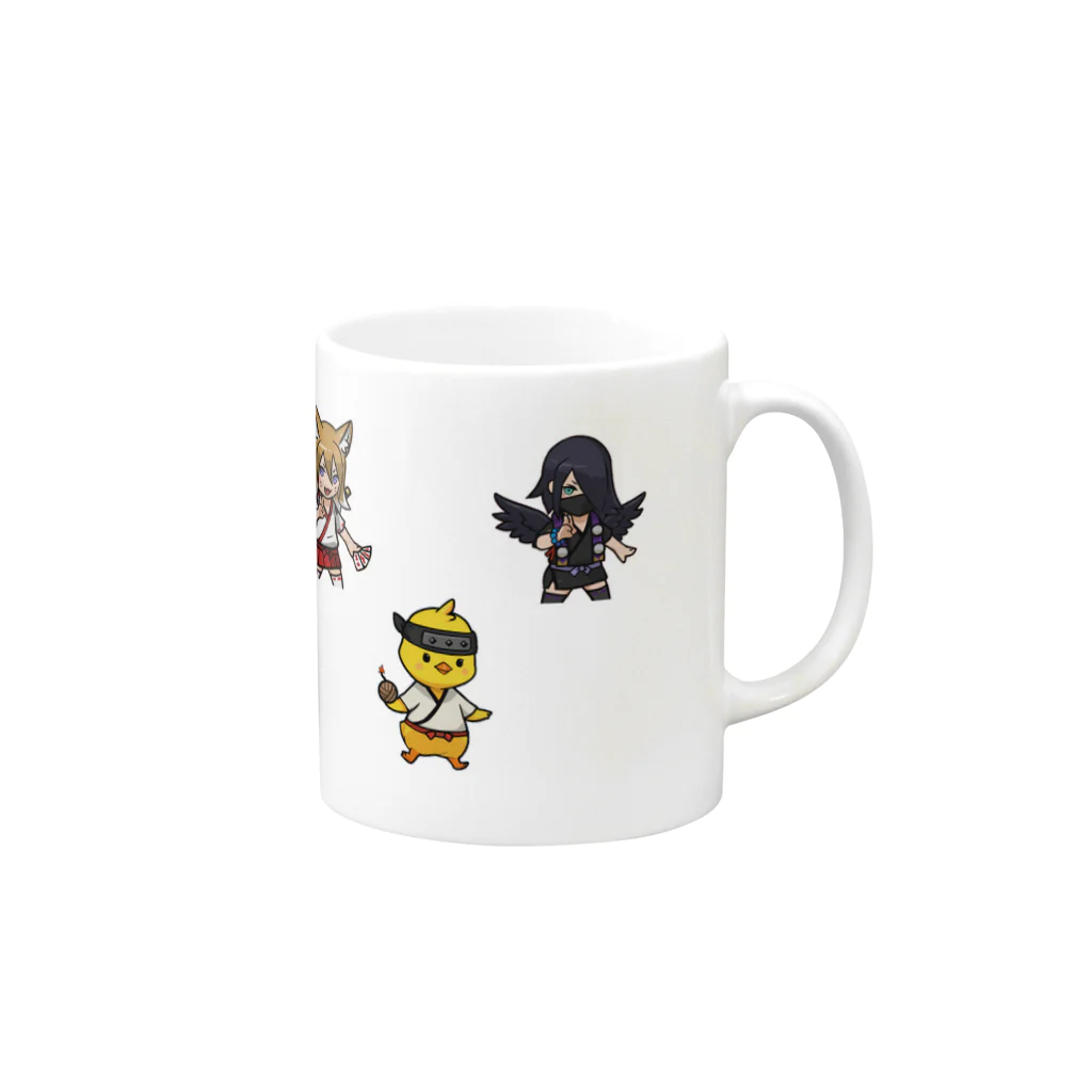 CHIKUSHOのCryptoNinja　マグカップ Mug :right side of the handle