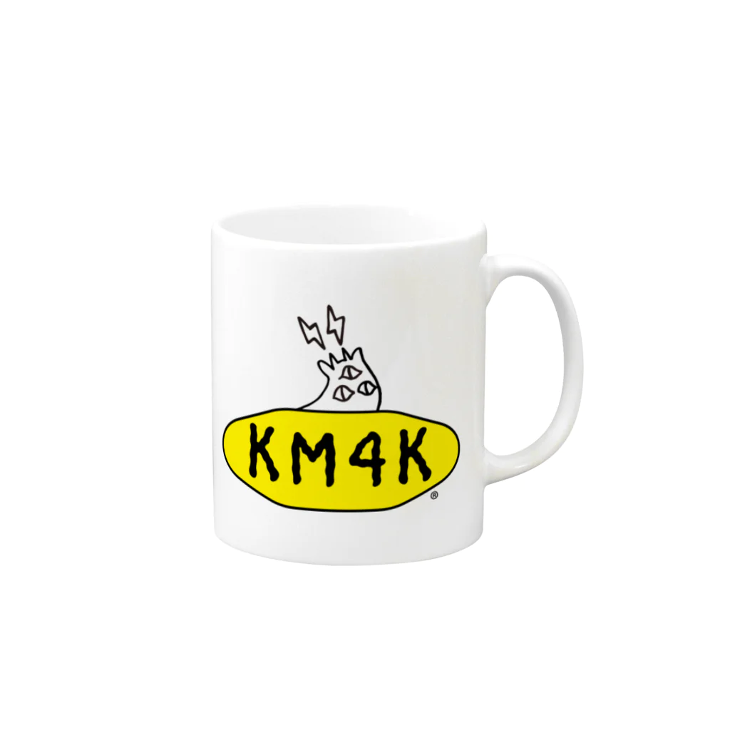 KM4K SUZURI 店のKM4Kちゃん マグカップの取っ手の右面