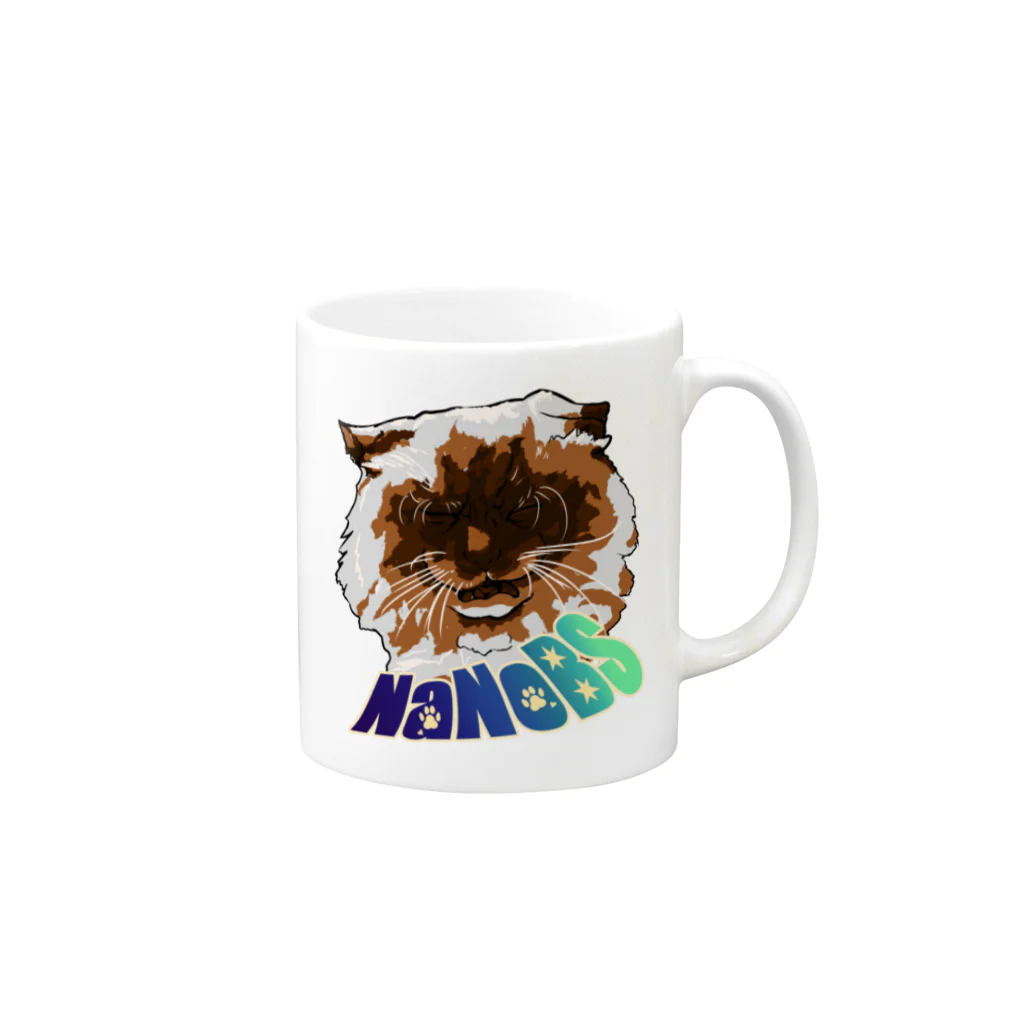 BFCisのBLACK FACE CAT is super color Mug :right side of the handle