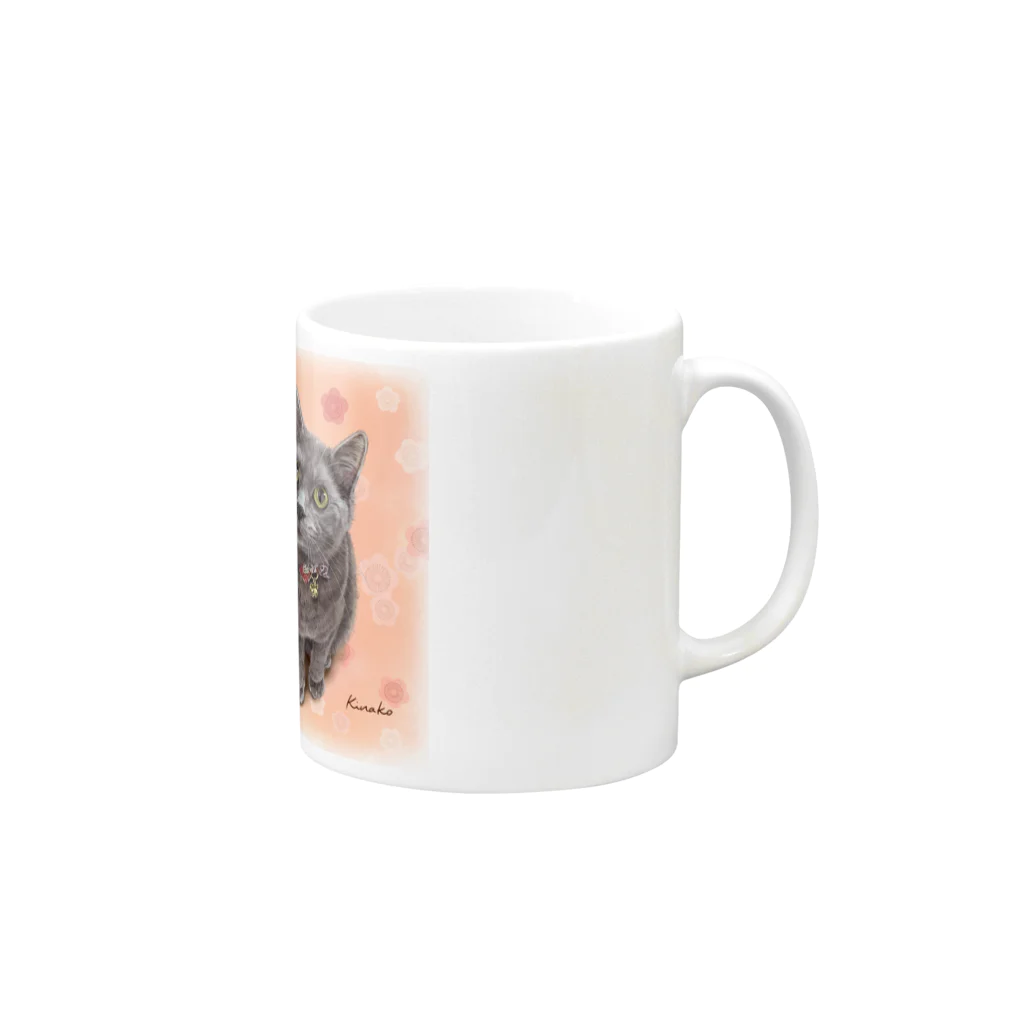 kinako-japanのはじめちゃん　めるちゃん Mug :right side of the handle