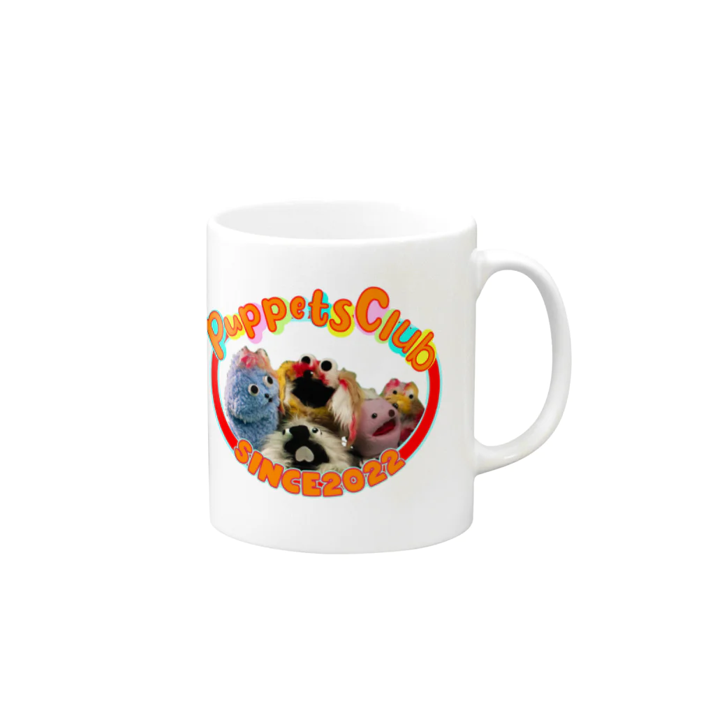 PuppetsClubのパペット部オフィシャル Mug :right side of the handle