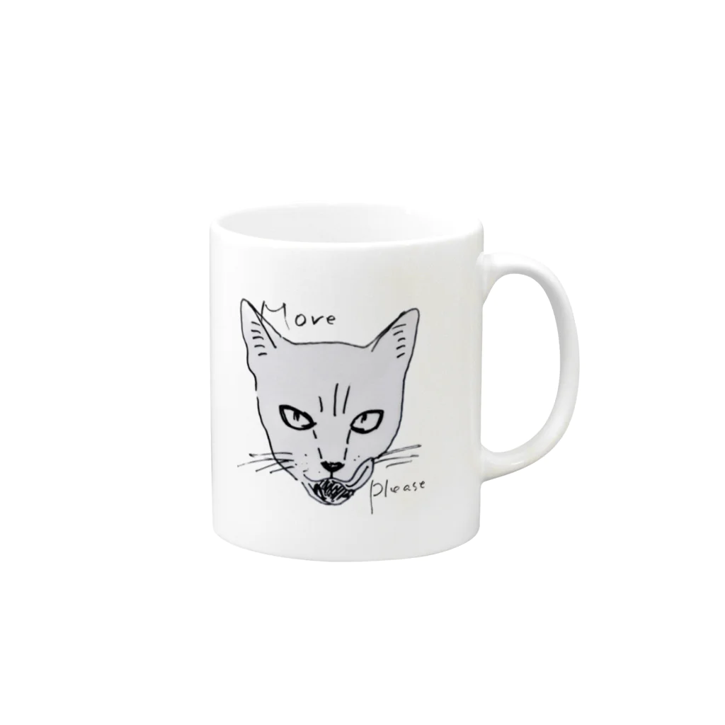 ambervacancesのペロリおかわりノラネコ Mug :right side of the handle