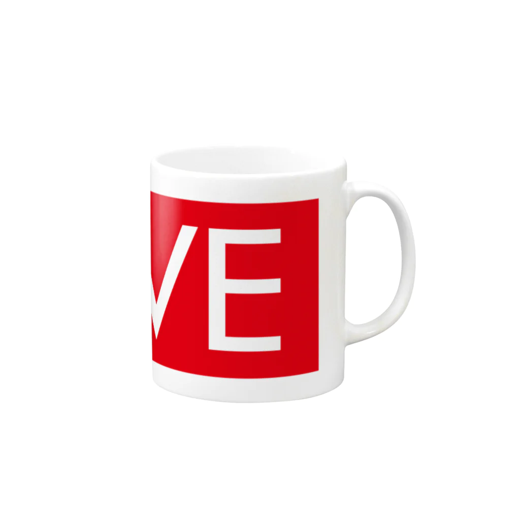 モルTのLOVE　赤ラベル Mug :right side of the handle