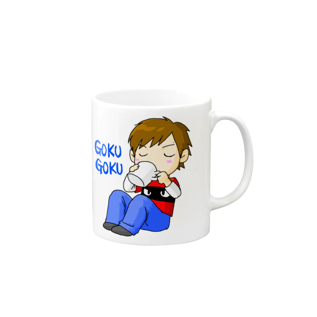 | ՞ټ՞)かおりんずらの信くん Mug :right side of the handle