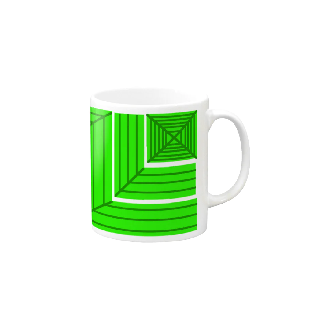 ameyoのgreen Mug :right side of the handle