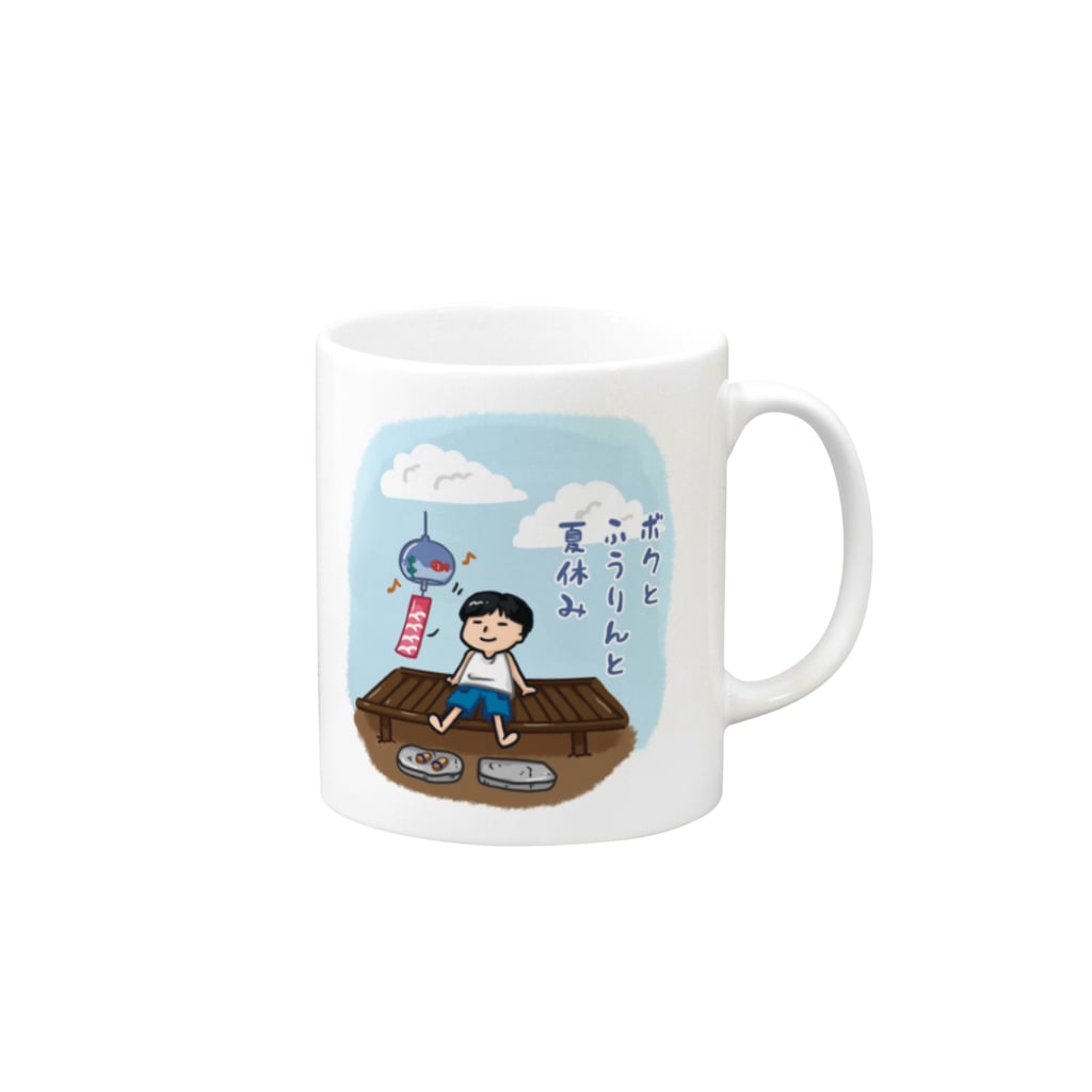 Andiamoのボクと風鈴と夏休み Mug :right side of the handle