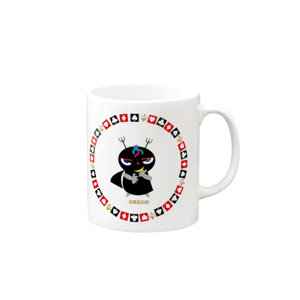 ジルトチッチのデザインボックスのブラックジョーカーのクレコちゃん Mug :right side of the handle