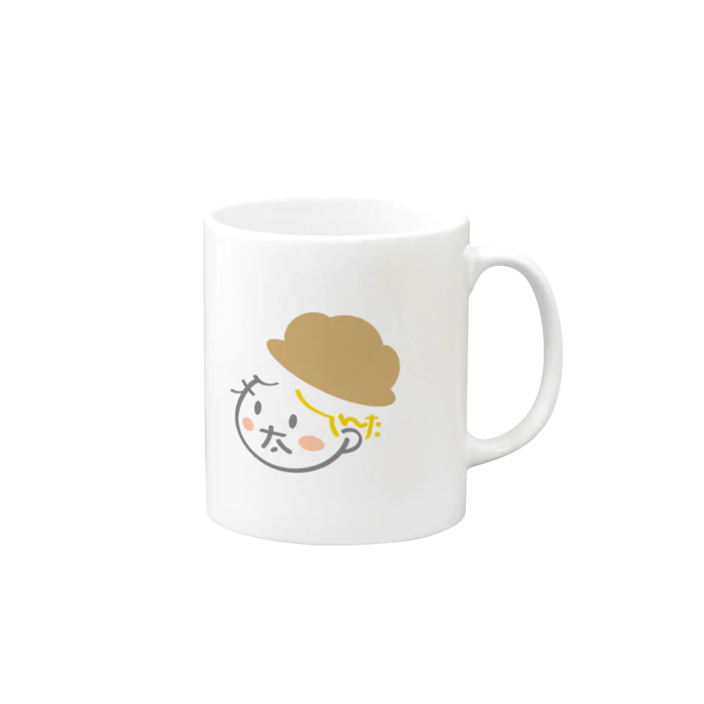 松鶴家 天太の松鶴家天太　顔ロゴマーク Mug :right side of the handle