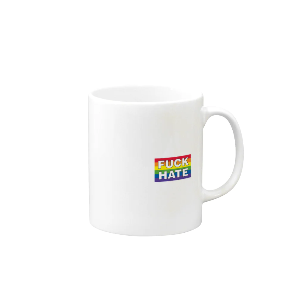 EAGLE-EYESのfuck hate Mug :right side of the handle