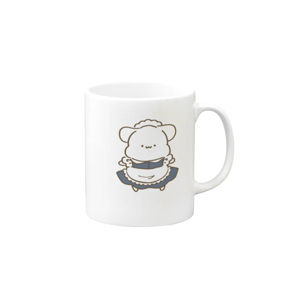 モフのメイドモフ Mug :right side of the handle