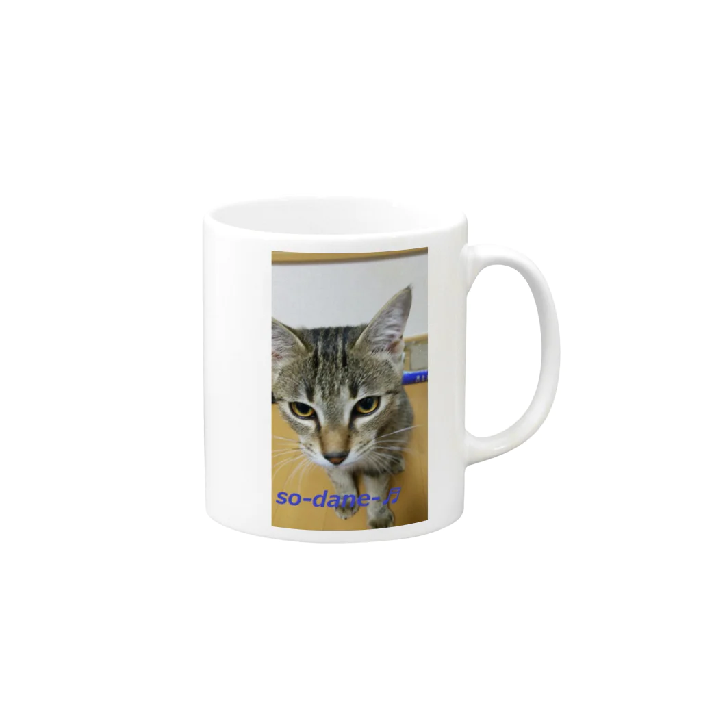 nyankodesuのニャンコのso-dane Mug :right side of the handle