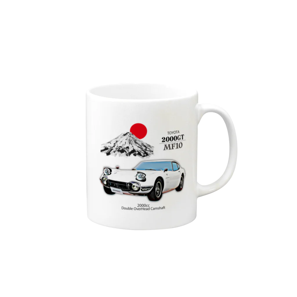 nicochan-88の往年の名車 ”2000GT” Mug :right side of the handle