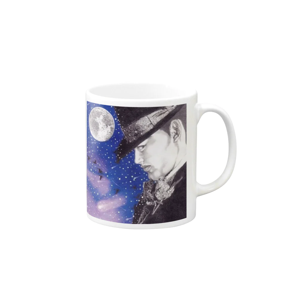 まるおの宇宙に秘めた想い Mug :right side of the handle