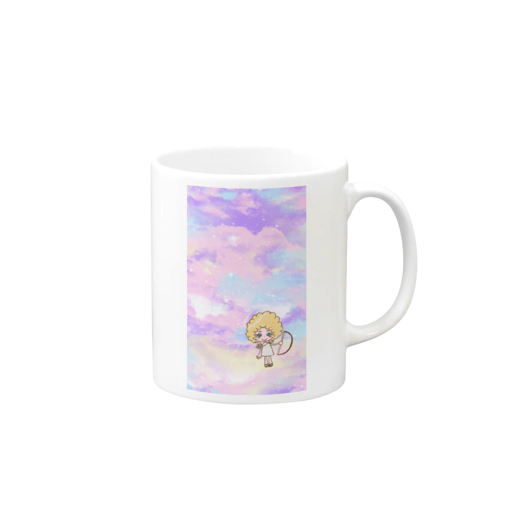 河谷あづみの天使ちゃん Mug :right side of the handle