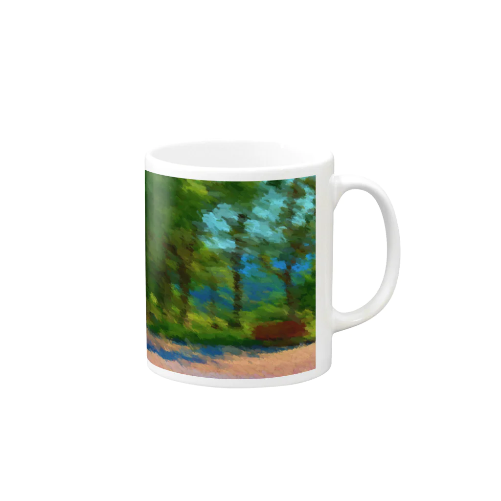 TATTUの緑豊かな公園 Mug :right side of the handle