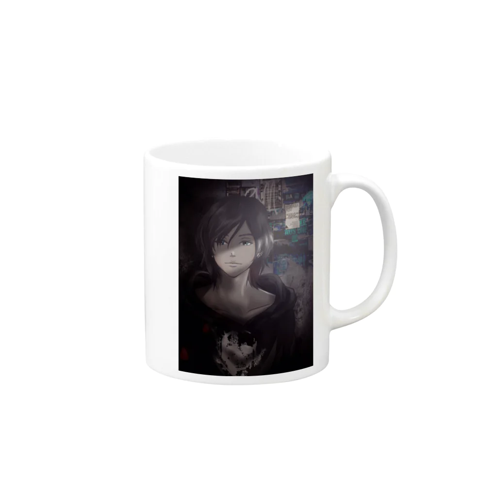 Exis *gothic&punk&dark専門店*のShadow Mug :right side of the handle