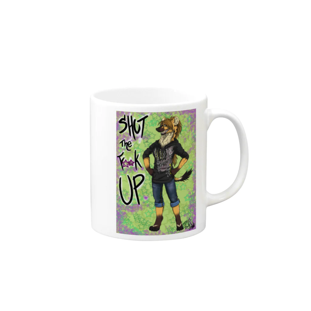 はやゆーのHyena girl Mug :right side of the handle