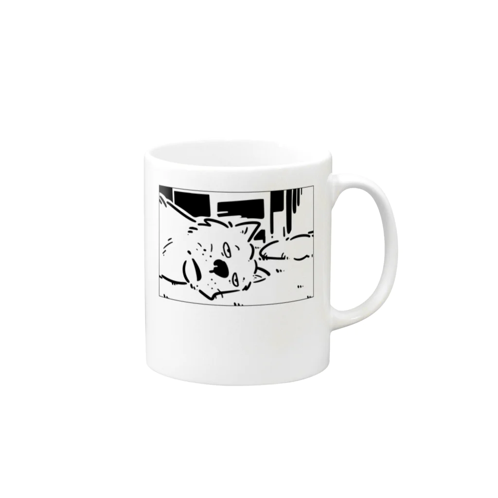 山形屋米店の無気力な犬 Mug :right side of the handle