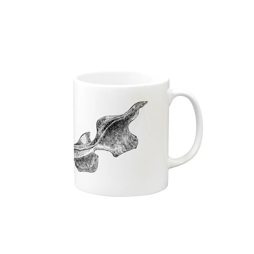 nemunoki paper itemのラブカ Mug :right side of the handle