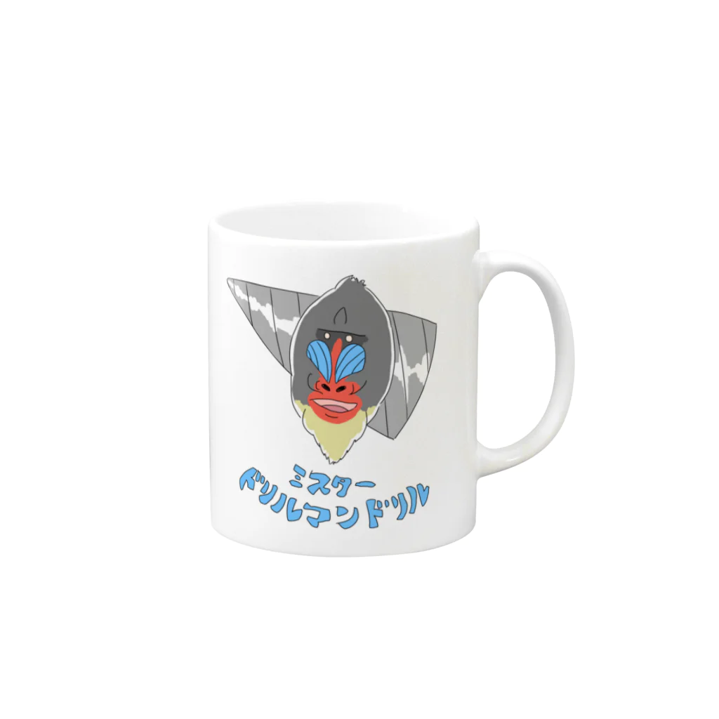 Mr.Drill Man Drillのマンドリくん Mug :right side of the handle