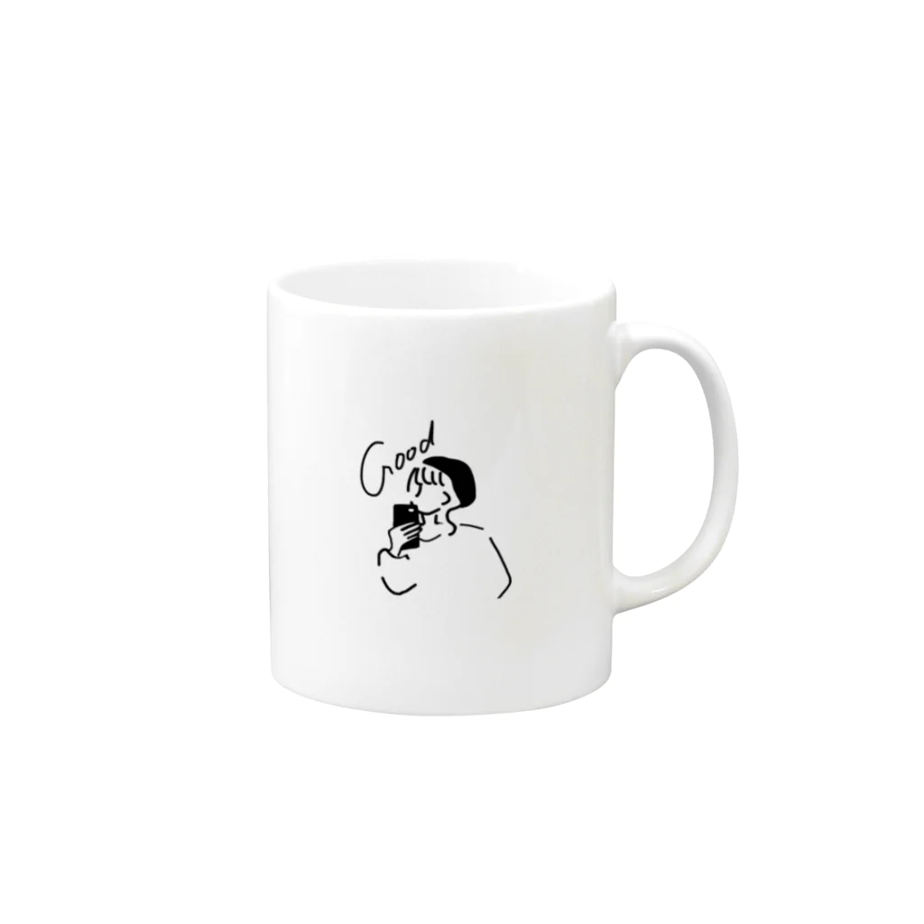 イタズラガキのgood Mug :right side of the handle